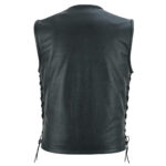 Bandit Mens Motorcycle Leather Vest Daniel Smart Manufacturing 2