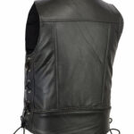Gage Mens Motorcycle Leather Vest Daniel Smart Manufacturing 2
