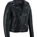 Night Shine Womens Black Fashion Leather Jacket Daniel Smart Manufacturing