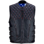 Patriot Wheels Mens Motorcycle Leather Vest Daniel Smart Manufacturing