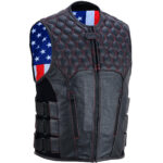 Patriot Wheels Mens Motorcycle Leather Vest Daniel Smart Manufacturing 4