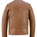 Rustic Stunner Mens Brown Fashion Leather Jacket Daniel Smart Manufacturing 2