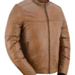 Rustic Stunner Mens Brown Fashion Leather Jacket Daniel Smart Manufacturing 3