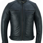 Sable Mens Faux Leather Jacket Daniel Smart Manufacturing