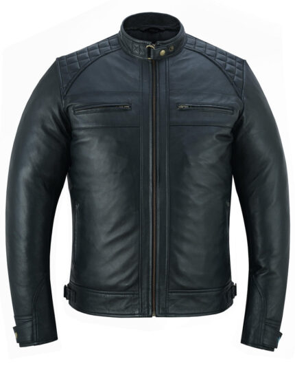 Sable Mens Faux Leather Jacket Daniel Smart Manufacturing