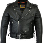Trekker Mens Leather Motorcycle Jacket Daniel Smart Manufacturing