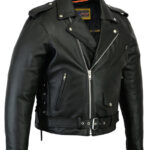 Trekker Mens Leather Motorcycle Jacket Daniel Smart Manufacturing 3