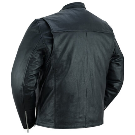 Urban Racer Mens Leather Motorcycle Jacket Daniel Smart Manufacturing 4